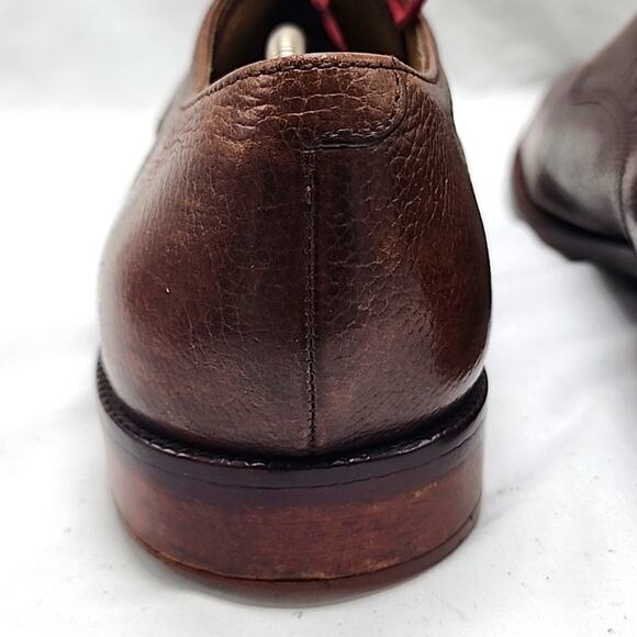 COLE HAAN VINTAGE WILLIAM DERBY OXFORD DISTRESSED PEBBLED LEATHER MENS 10.5 WIDE - Picture 7 of 16